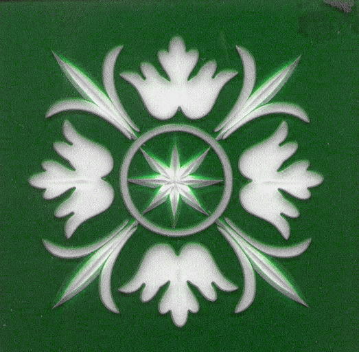 Blatt-replik Buntglasecken