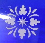 Eichenreplik Buntglasecken