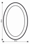 Preview: Bevel, Oval 4x6" = ca. 10 x 15cm - #-220 06