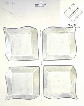 Bevelcluster 4-teilig 33x33cm