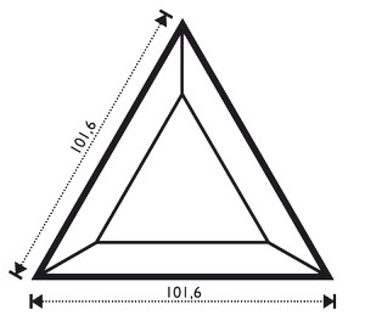 3-Eckbevel Abmaße