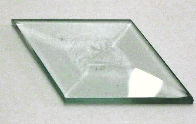 Eisblumen-Bevel RAUTE 1,5" x 2,5" (Diagonalen) = ca. 3,8cm x 6,3cm, #-279 05
