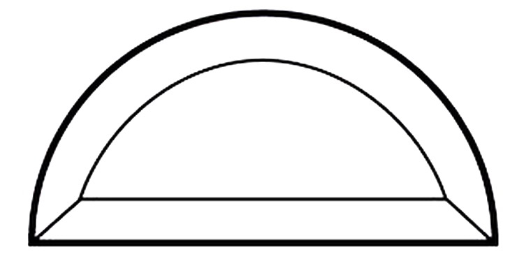 Halbrundbevel 6"