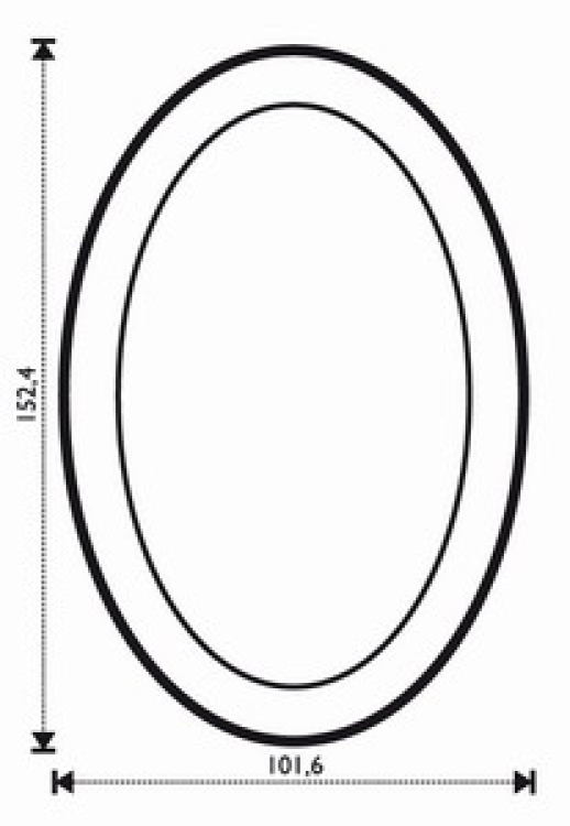 Bevel, Oval 4x6" = ca. 10 x 15cm - #-220 06