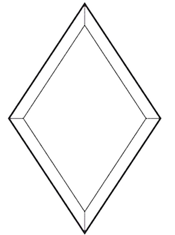 Bevel, Raute, 6x9"