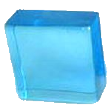 Glasdalle türkisblau