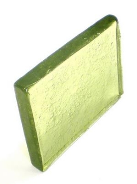 Glasdalle eisengrün