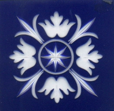Friesecke Blattreplik blau