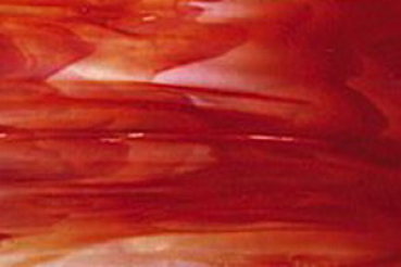 Bullseye,Fusingglas 2124,rot,marmoriert,