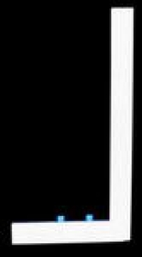 Glaserwinkel mit Nasen, 50cm