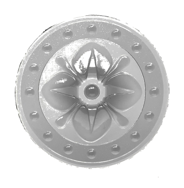 rosette 4-Blatt grau 100mm