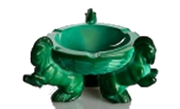 Art Deco, Geflügelte Pferde Jadeglas