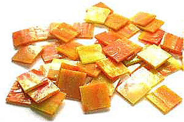 Flachmosaik gelb, rot