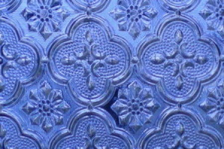 Gusskathedralglas blau