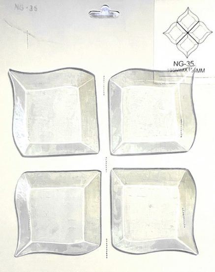 Bevelcluster 4-teilig 33x33cm