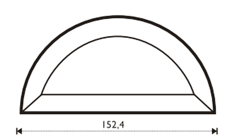 Halbrundbevel 6" Abmesuungen