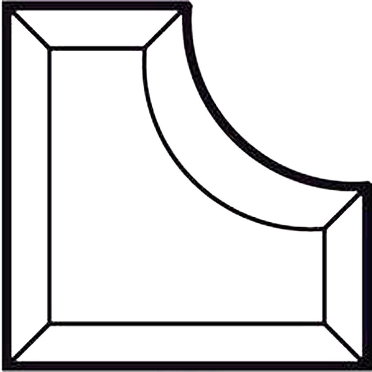 Innenecke 4 x 4 x 2"