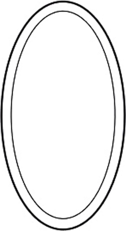 Ovaler Bevel 6x9"