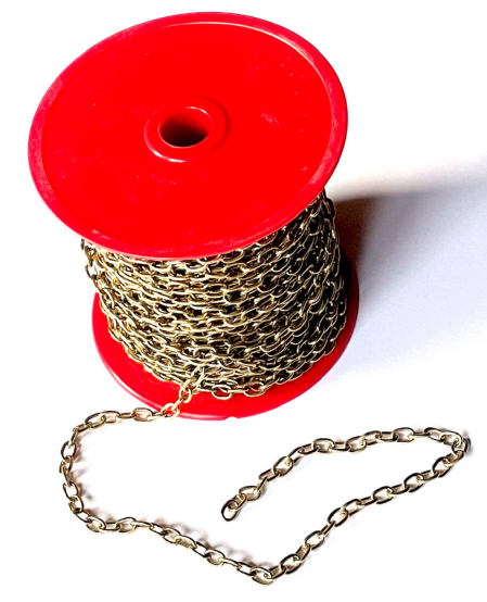 Zierkette messingfarbig