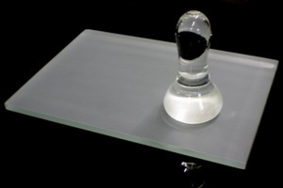 Mattglasplatte - ca. 10mm Dicke, mattiert, geschliffene Kanten