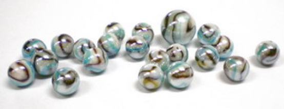 Glasmurmeln WHITE TIGER