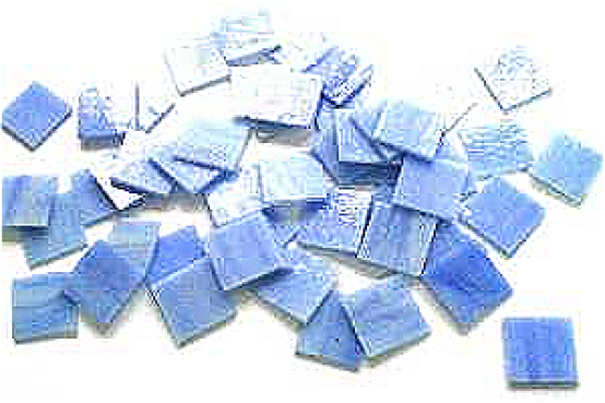 Flachmosaik blau