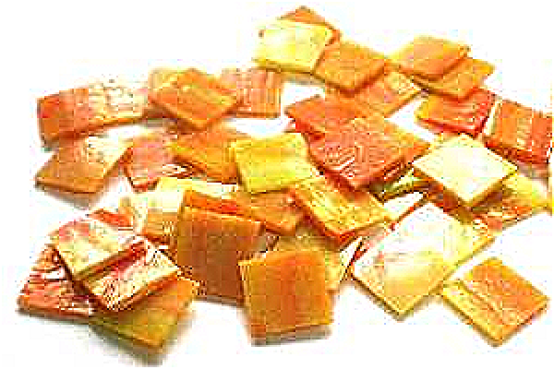 Flachmosaik gelb, rot