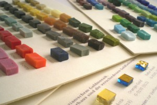 Musterkollektion SMALTEN - ca 150 Proben Mosaikglas