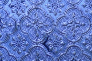 Gusskathedralglas blau