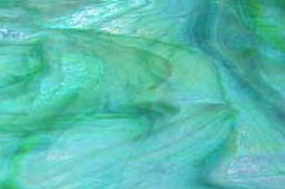 aquamarinblaues und marmoriertes Tiffany-Glas