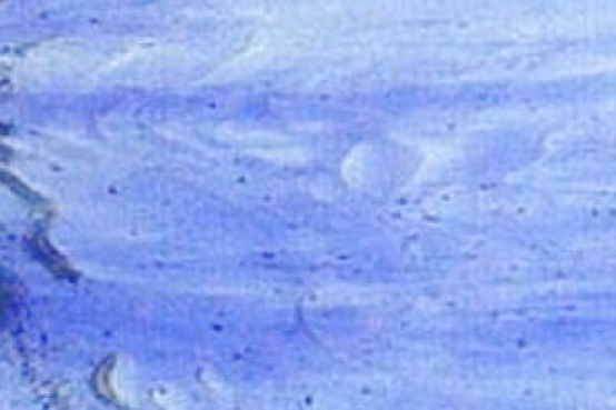Tiffanyglas blau klar Colorescentglas