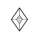 Eisblumen-Bevel, Raute, 1,75x3""