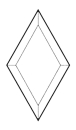 Bevel, Raute, 4x7"