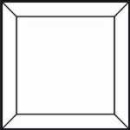 Quadrat Bevel 4" - ca. 10cm
