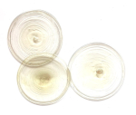 Butze,mundgeblasen,8cm in blass bernstein