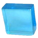 Glasdalle türkisblau