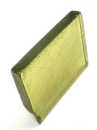 Glasdalle eisengelb