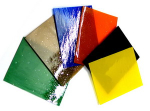 6er-Echt-Antikglas-Paket "Überfang", je ca. 20x15cm, Angebot für Glasliebhaber!