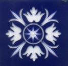 Friesecke Blattreplik blau