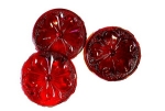 Einbleistein "Blüte-5-Blatt", rund, 40mm, rot