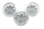 Glasstein 37mm Blüte 8-Blatt farblos