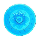 rosette 4-Blatt kupferblau 70mm,