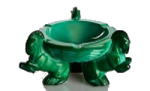 Art Deco, Geflügelte Pferde Jadeglas
