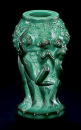 Art Deco, Vase Kleine Weinlese aus Jadeglas