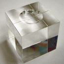 Glaswürfel mit Mulde 40mm 35mm