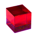 Glaswürfel 40mm rot