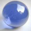 Glaskugel 35mm hellblau teilverspiegelt