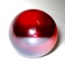 Glaskugel 35mm rot teilverspiegelt