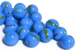 Glasmurmel 25mm blau