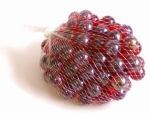 Glasmurmel 16mm rot-irisierend